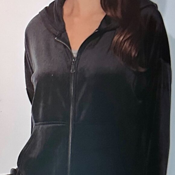 Felina Women's Luxe Velour Track Suit Size XXL Black Soft Loungewear Relax Fit - Picture 10 of 13